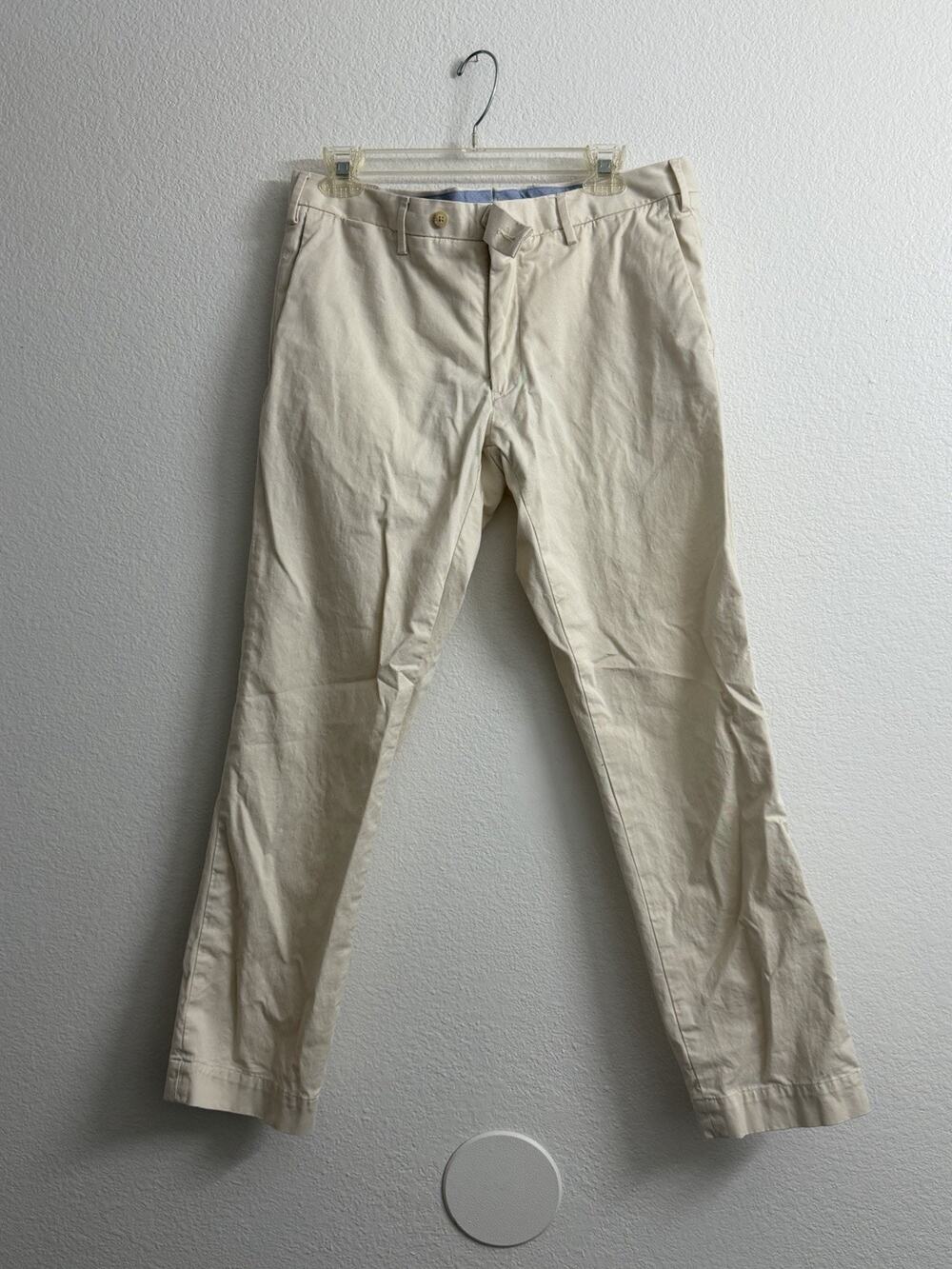 Polo Ralph Lauren Stretch Slim Fit Pants Mens 32x30 Chino Casual Khaki
